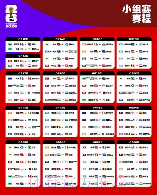 2026世界杯完整赛程官方发布赛事详情怎么查
